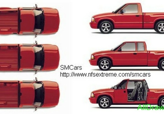 GMC Sonoma (ГМC Сонома) - чертежи (рисунки) автомобиля